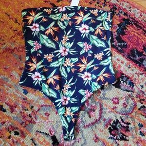 NWT tropical floral bodysuit